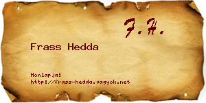 Frass Hedda névjegykártya